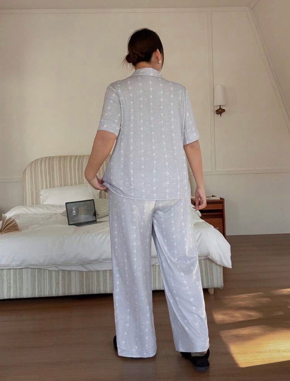 Pijama gris claro 2XL