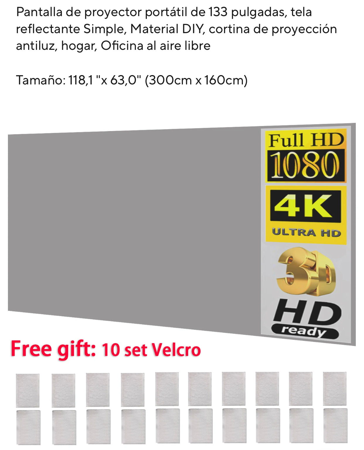 DITONG-Proyector HY300 Plus HD portátil, 4K, 1280x720P, Android 11, Wifi6, LED, vídeo, cine en casa, mini Proyector de películas + pantalla reflectiva 133’’