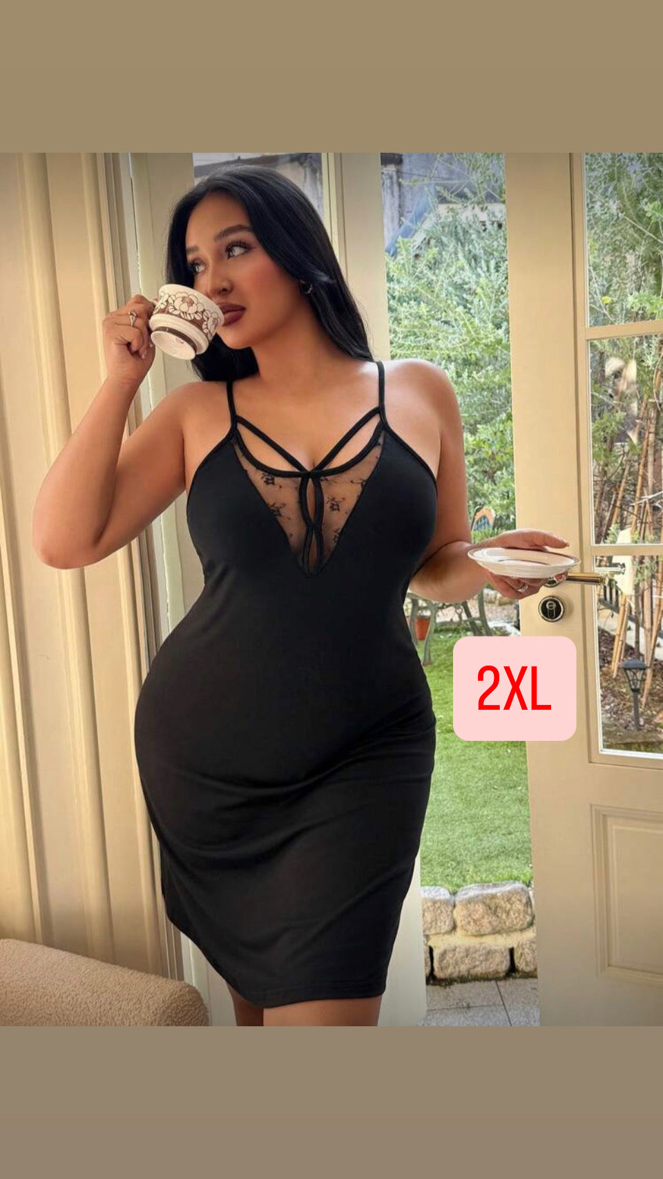 Camisón negro 2XL