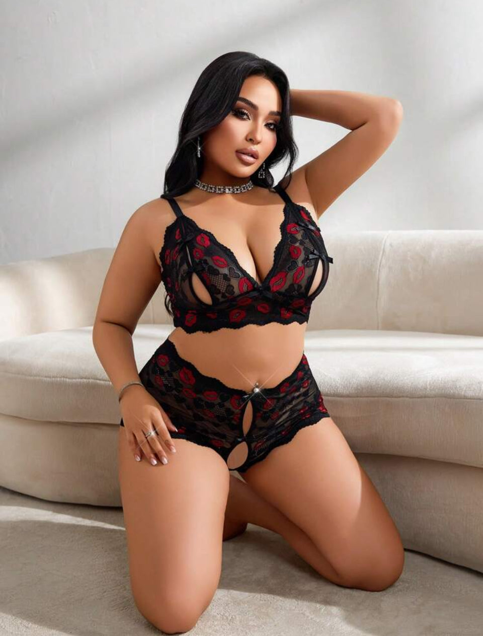 Conjunto negro sexy 2XL