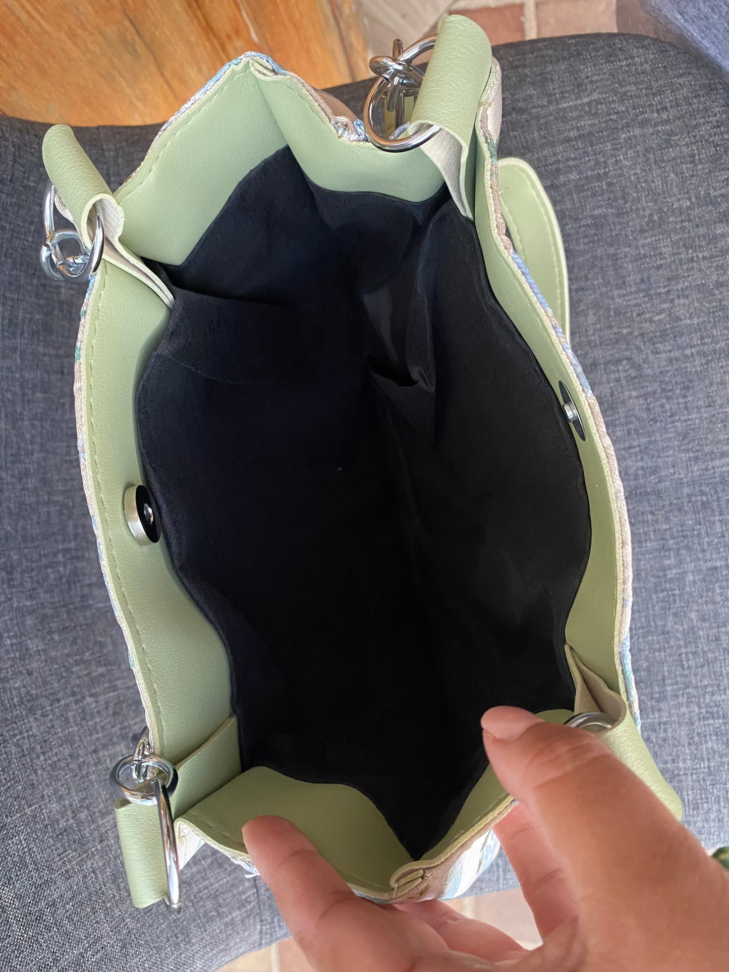 Bolso floral verde