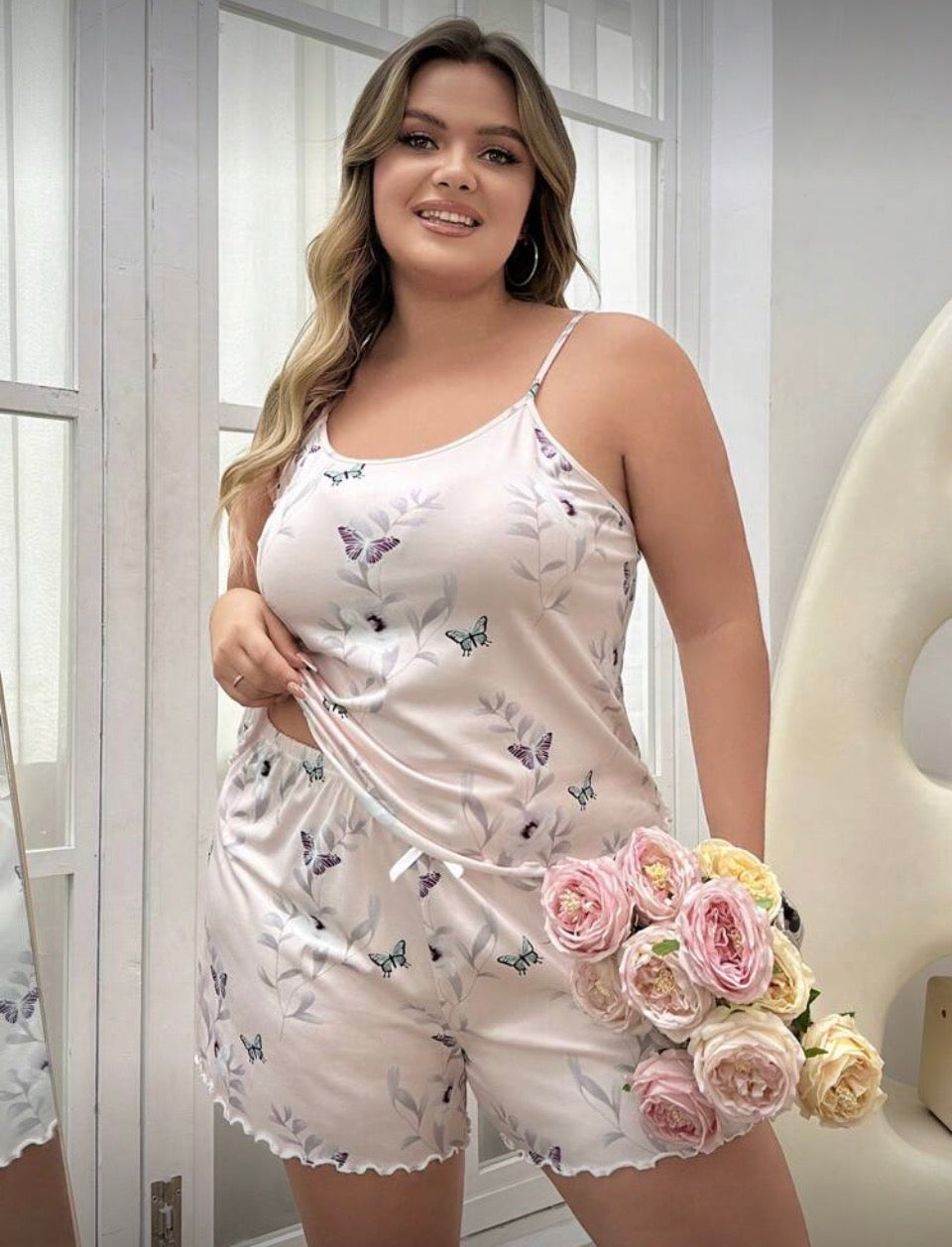 Pijama con mariposas 4XL