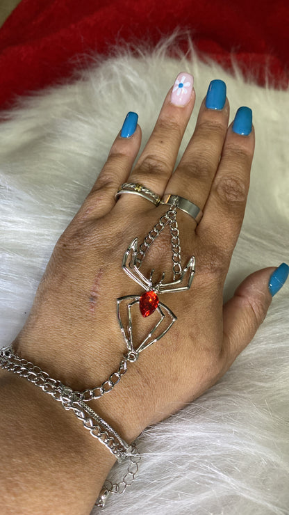 Pulsera c/anillo araña