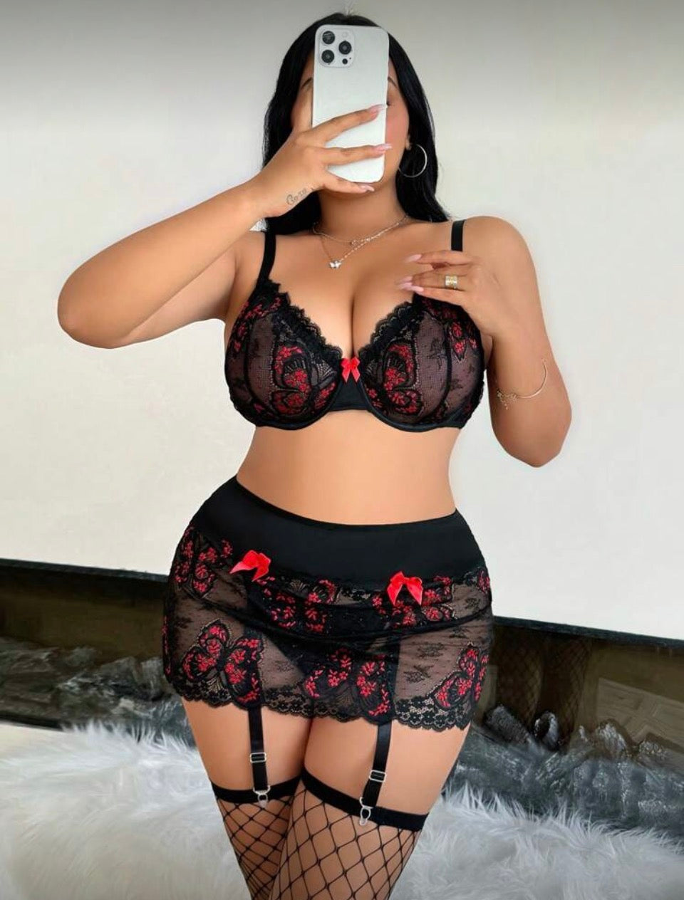 Conjunto negro y rojo XL