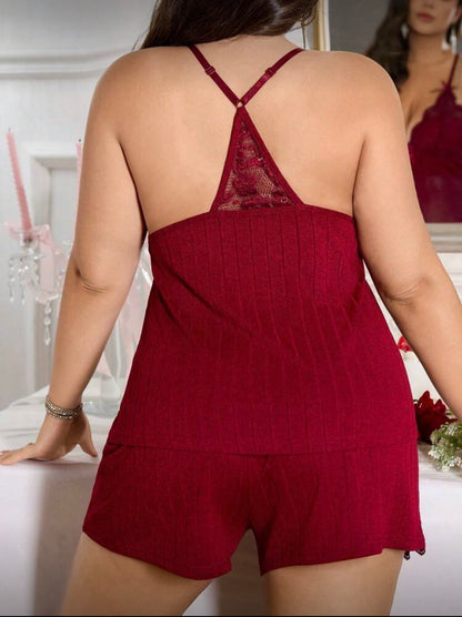 Pijama bordo 2XL (estira hasta 4XL)
