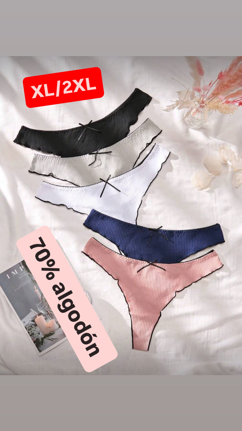 Tanga XL/2XL algodón