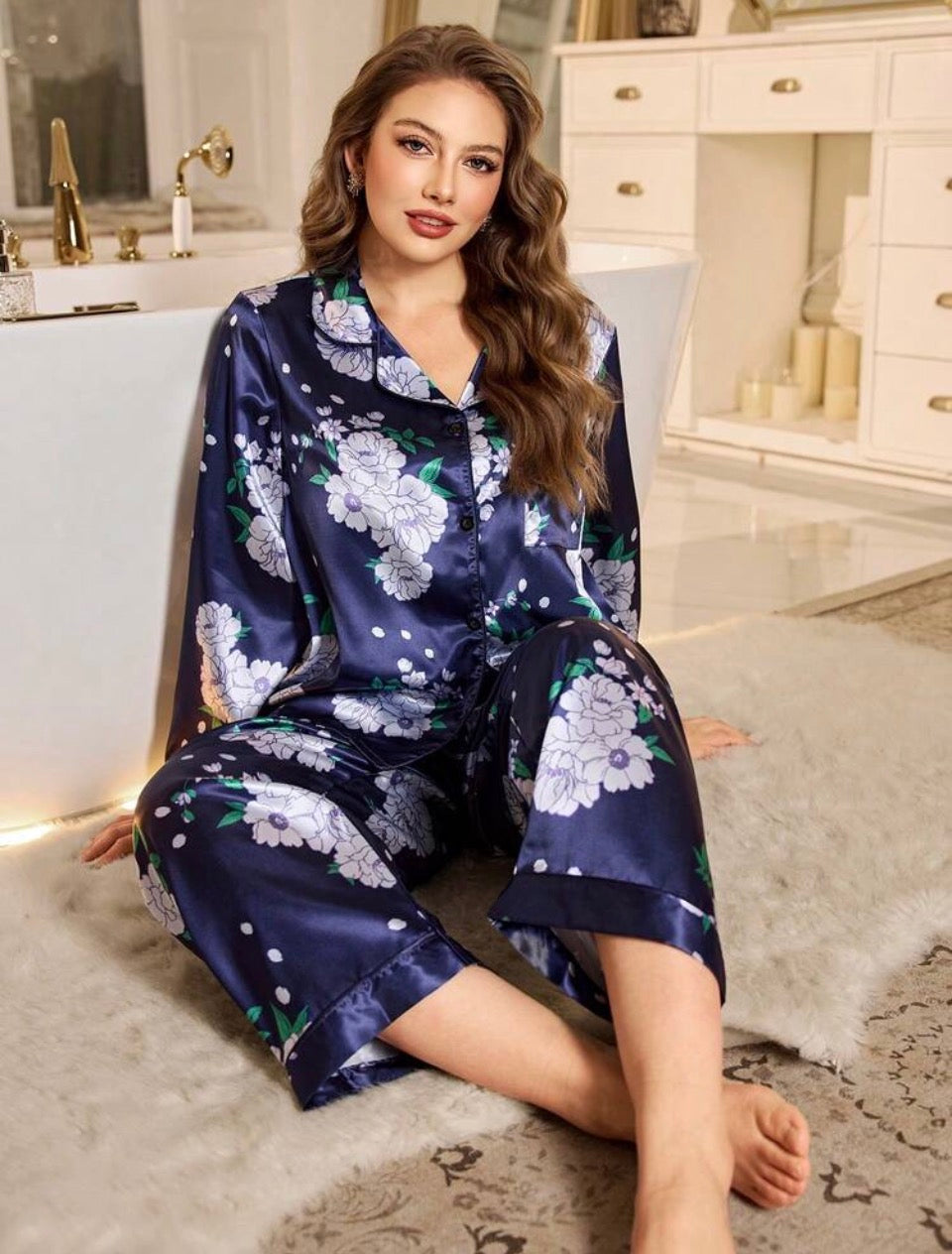 Pijama satén 4XL
