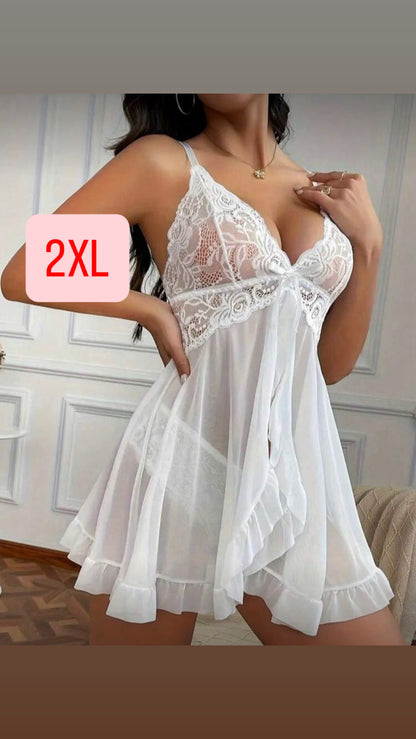 Babydoll blanco 2XL