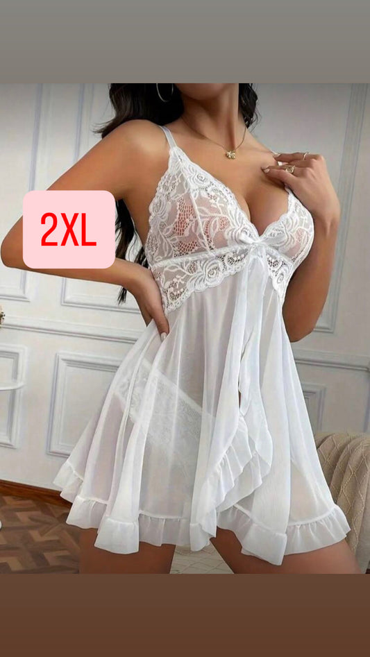 Babydoll blanco 2XL
