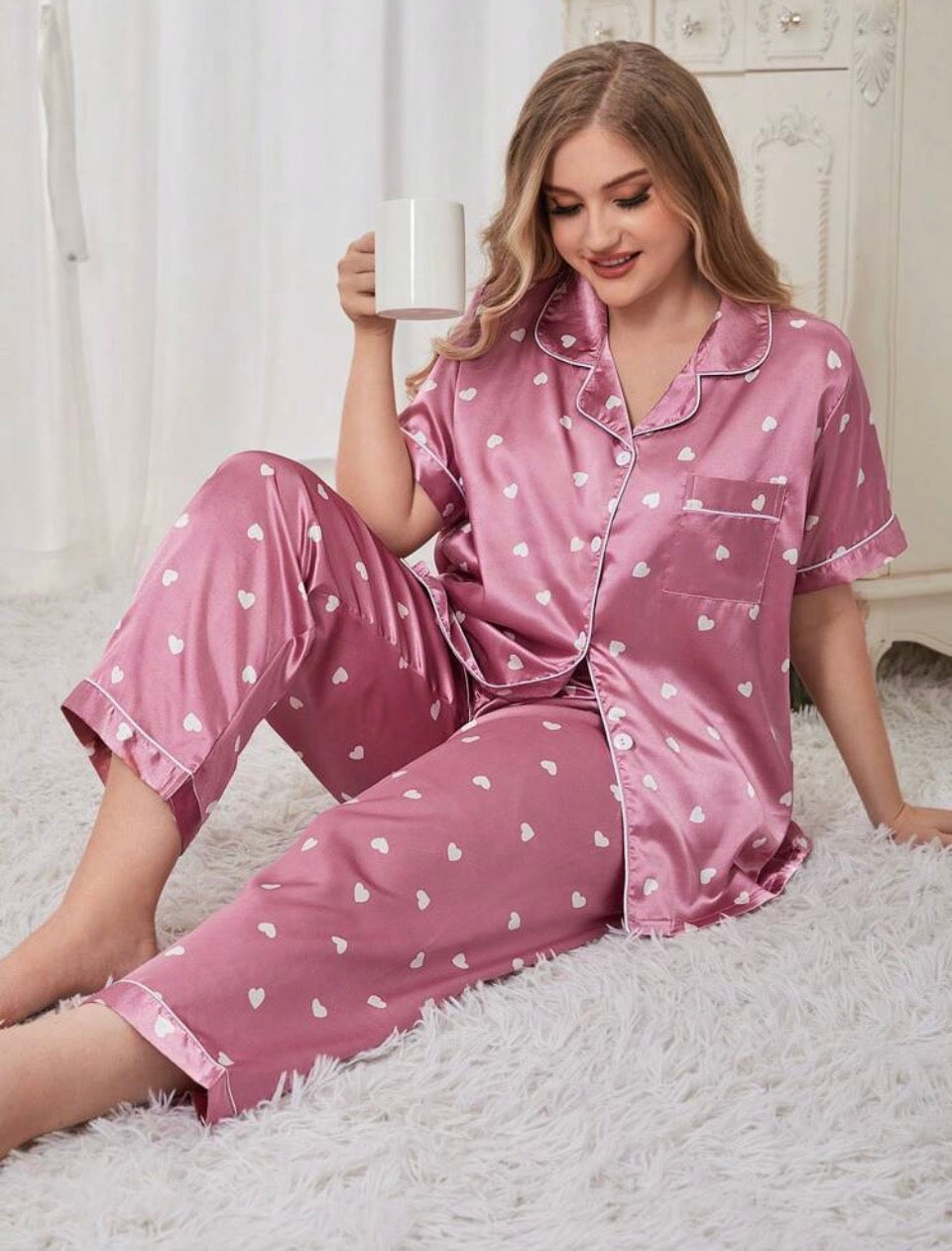 Pijama satén 5XL