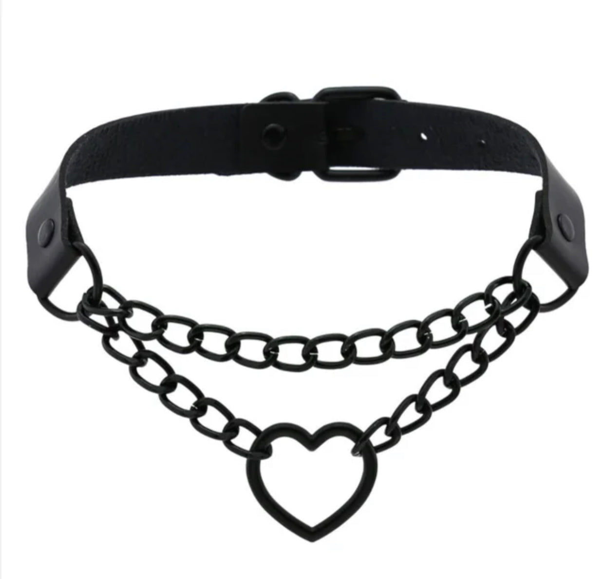 Choker negro con corazón