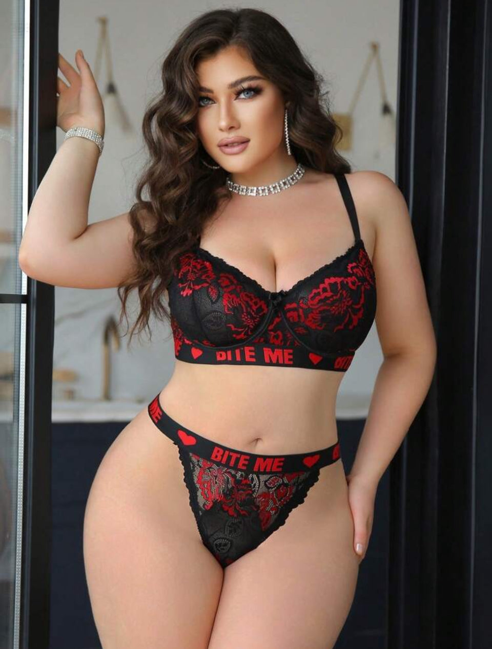 Conjunto negro y rojo 3XL