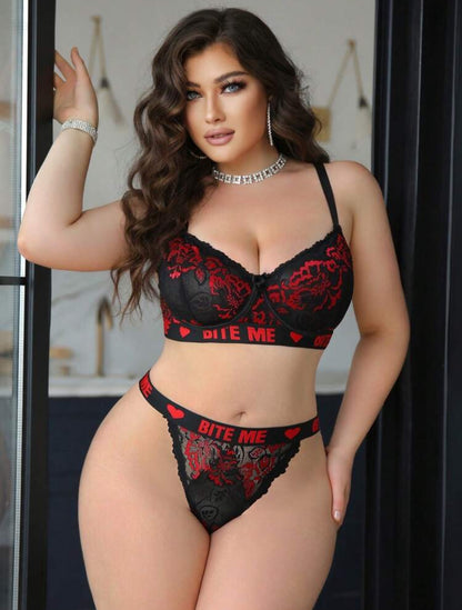 Conjunto negro y rojo 3XL