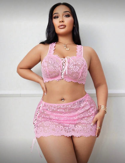 Conjunto rosa 4XL