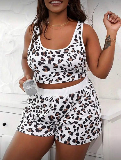 Pijama blanco con animal print  3XL