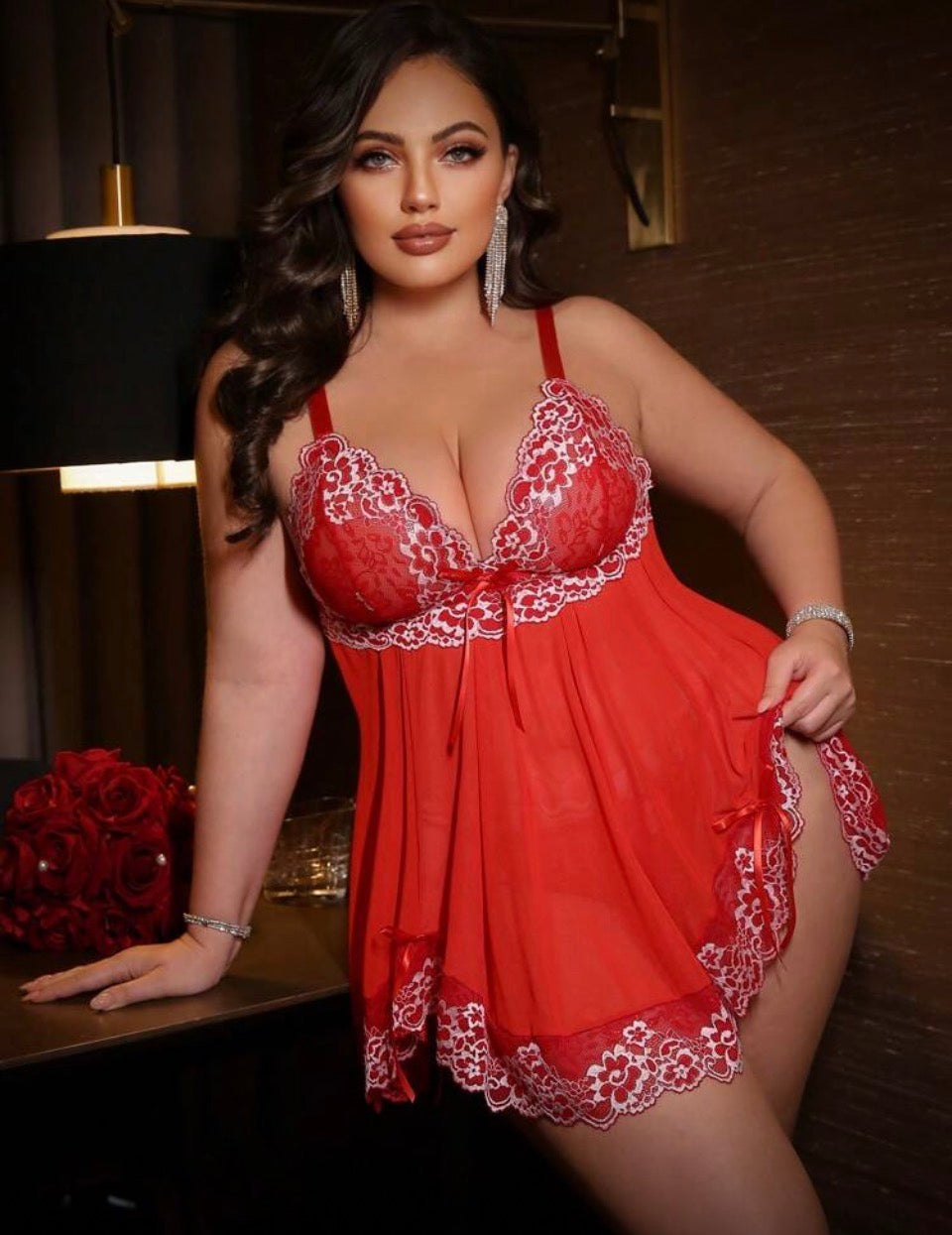 Babydoll rojo 2XL