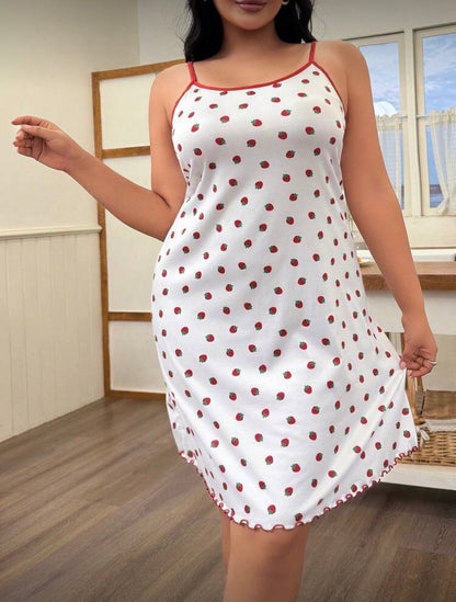 Camisón con frutillas 4XL