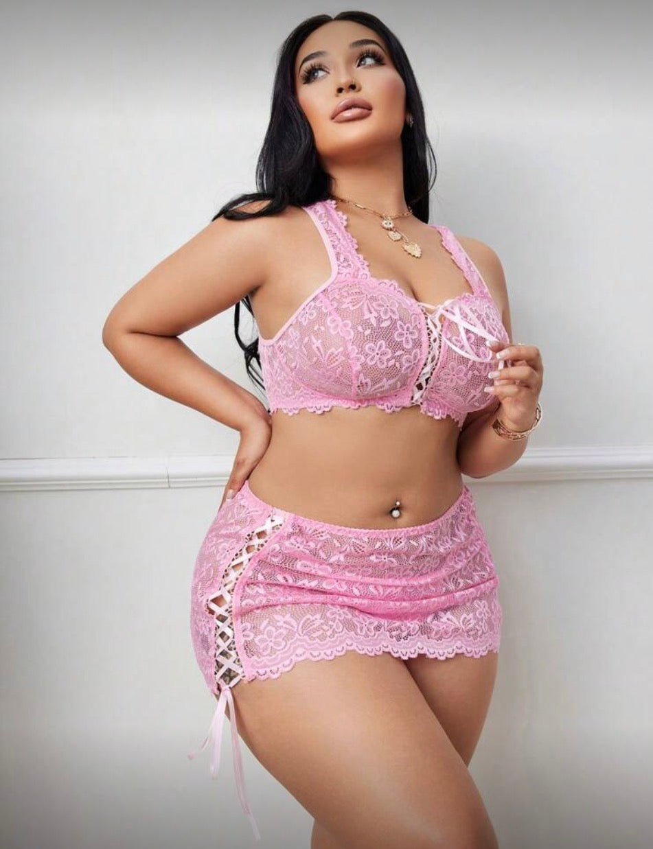 Conjunto rosa 4XL