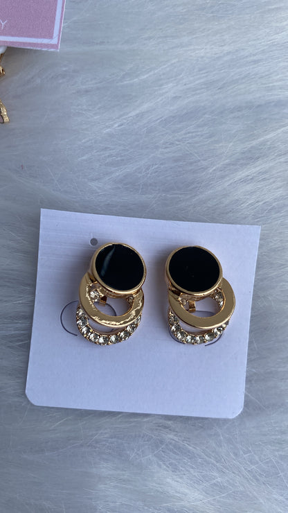 Circulo negro con strass CLIPS