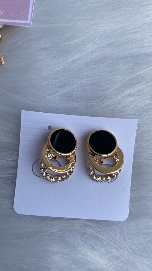 Circulo negro con strass CLIPS