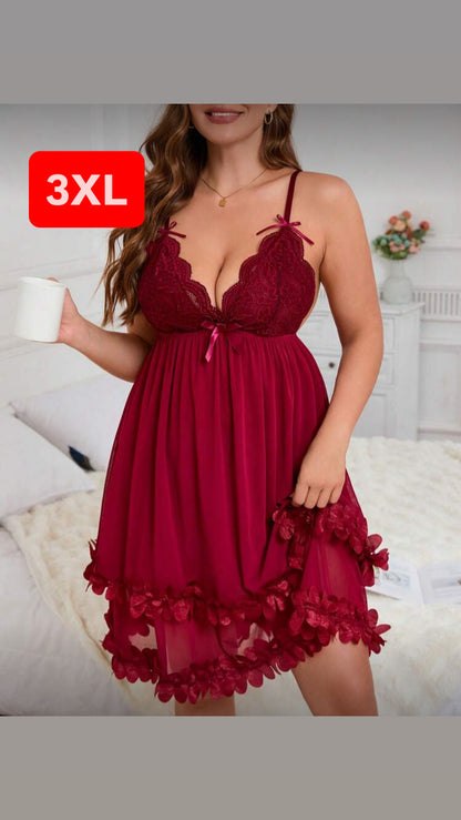 Camisón bordo 3XL