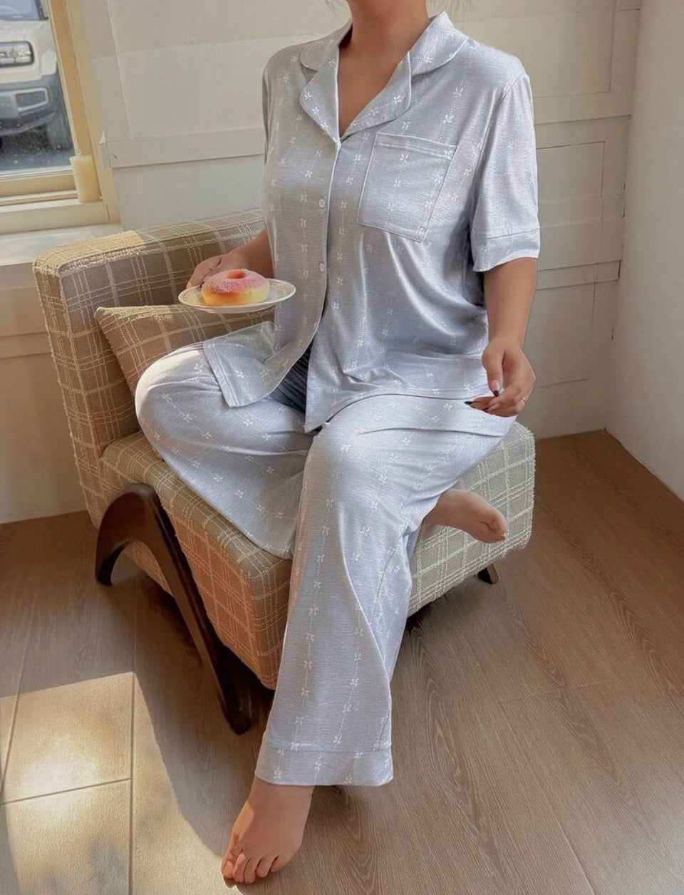 Pijama gris claro 2XL
