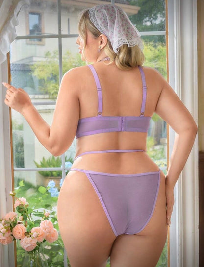 Conjunto lila XL satén