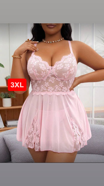 Babydoll Rosa 3XL