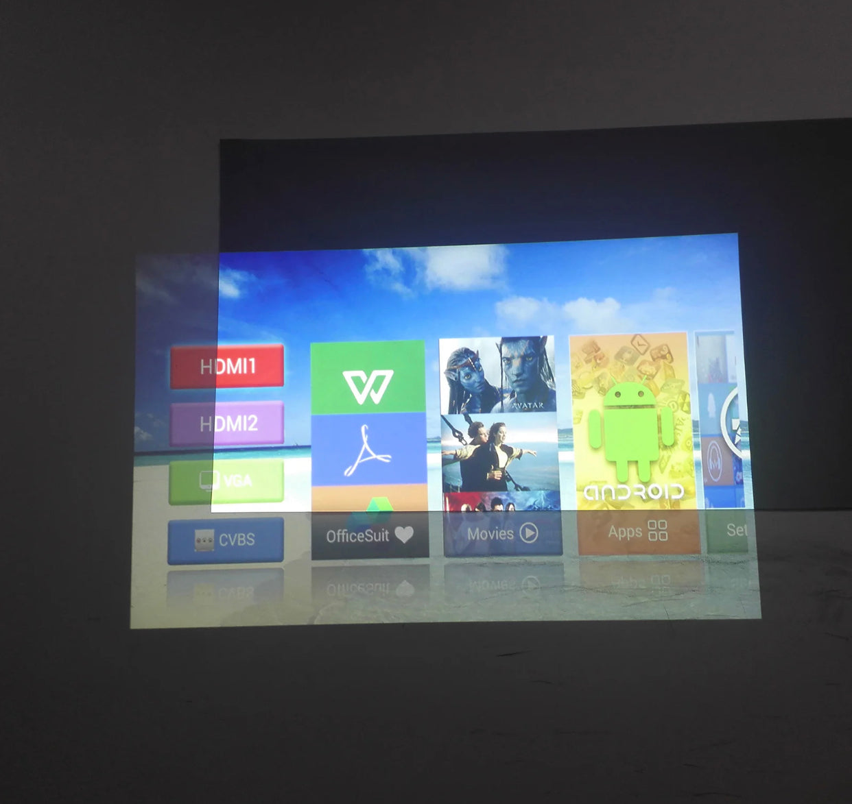 DITONG-Proyector HY300 Plus HD portátil, 4K, 1280x720P, Android 11, Wifi6, LED, vídeo, cine en casa, mini Proyector de películas + pantalla reflectiva 133’’
