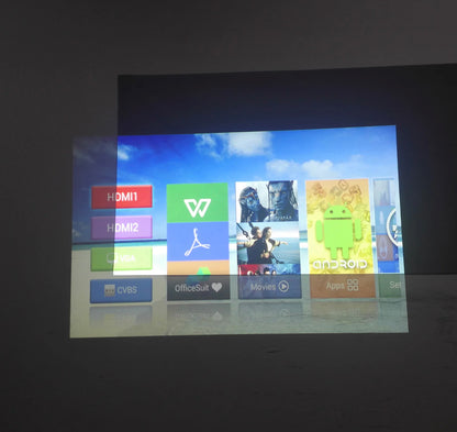 DITONG-Proyector HY300 Plus HD portátil, 4K, 1280x720P, Android 11, Wifi6, LED, vídeo, cine en casa, mini Proyector de películas + pantalla reflectiva 133’’