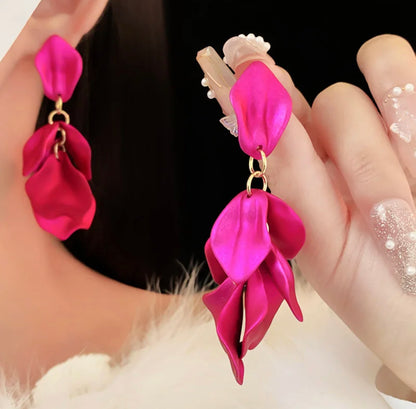 Petalos fucsia perlado corto