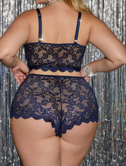 Azul y perlas 3XL