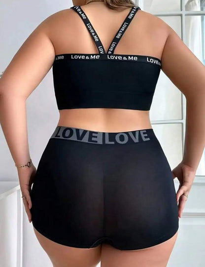 Conjunto deportivo negro 4XL