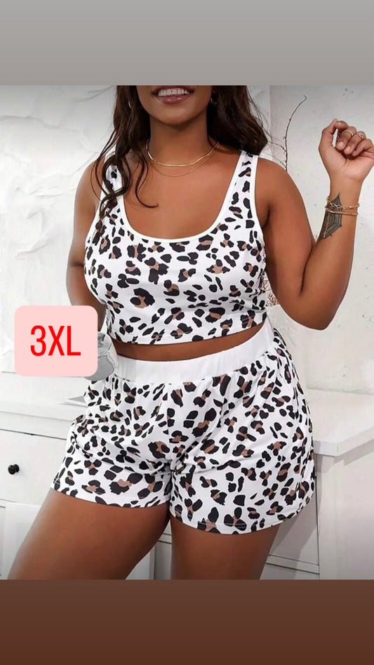 Pijama blanco con animal print  3XL