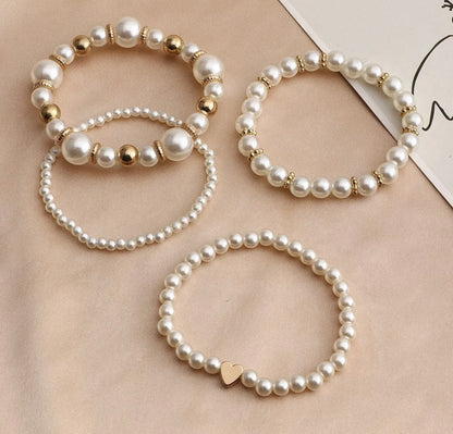 Kit de pulseras con Perlas (4unidades)