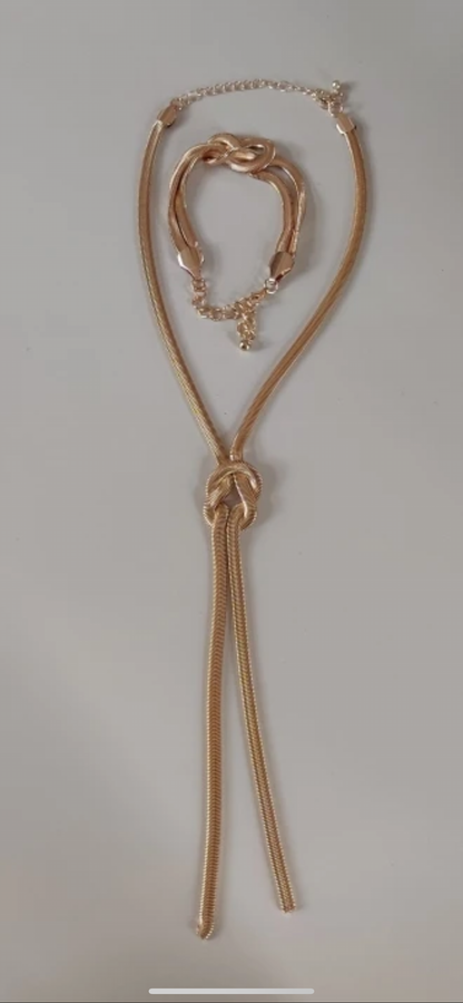 Collar con nudo + pulsera