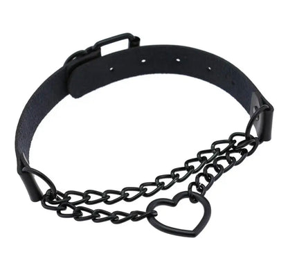 Choker negro con corazón