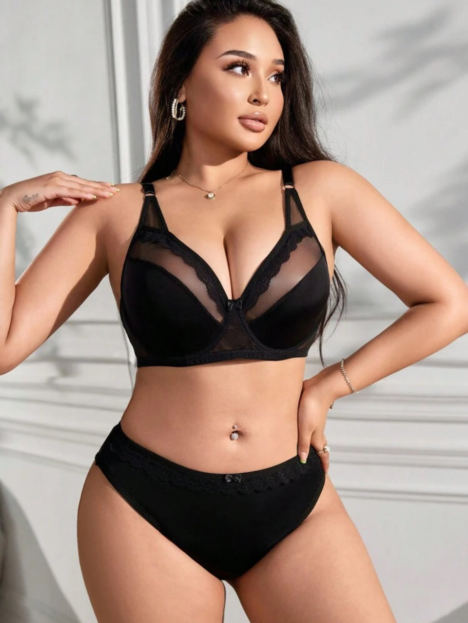 Conjunto negro 3XL con aro