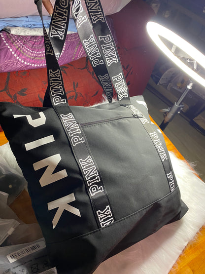 Bolso grande pink color negro