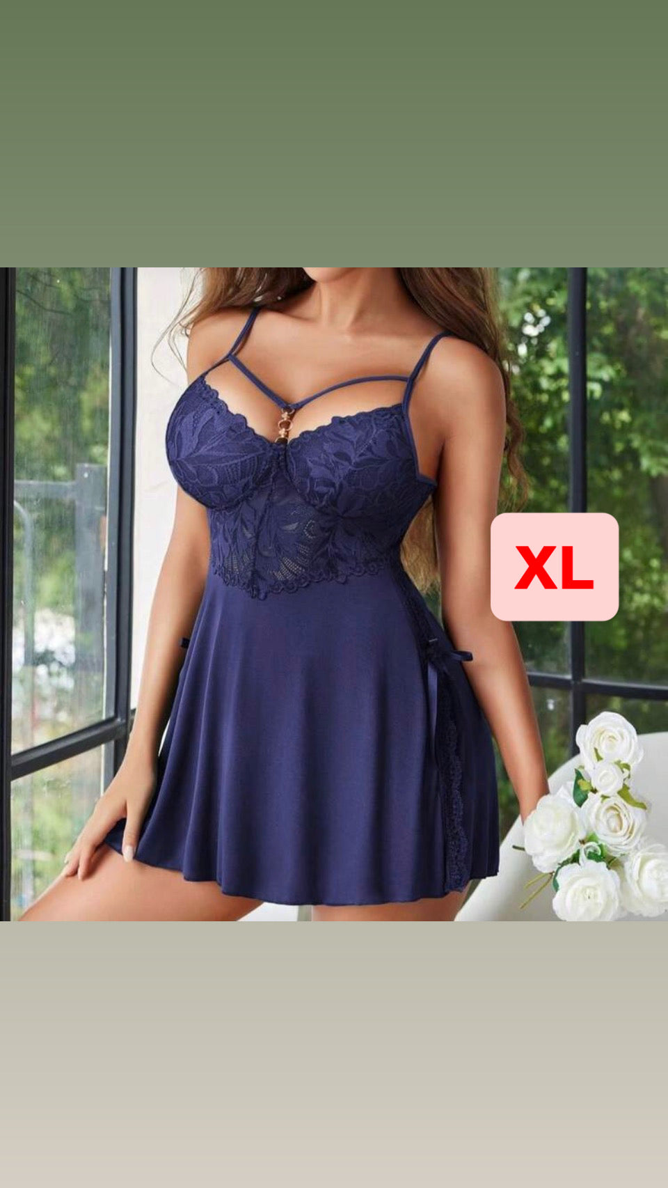 Lencería azul oscuro XL