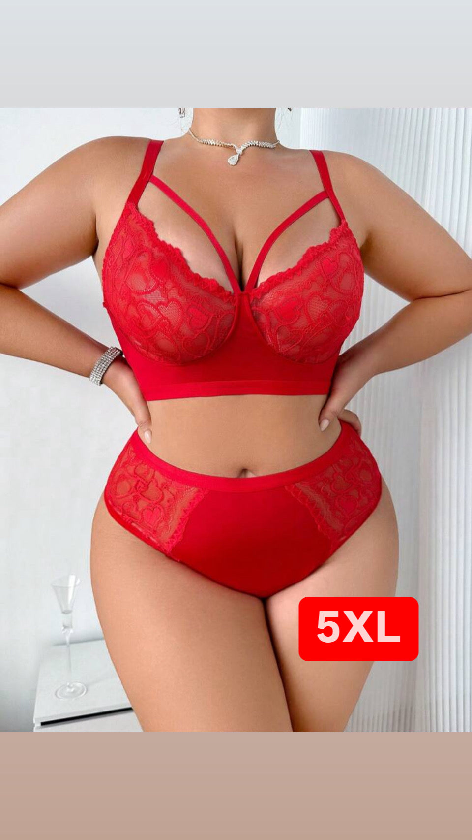 Conjunto rojo 5XL