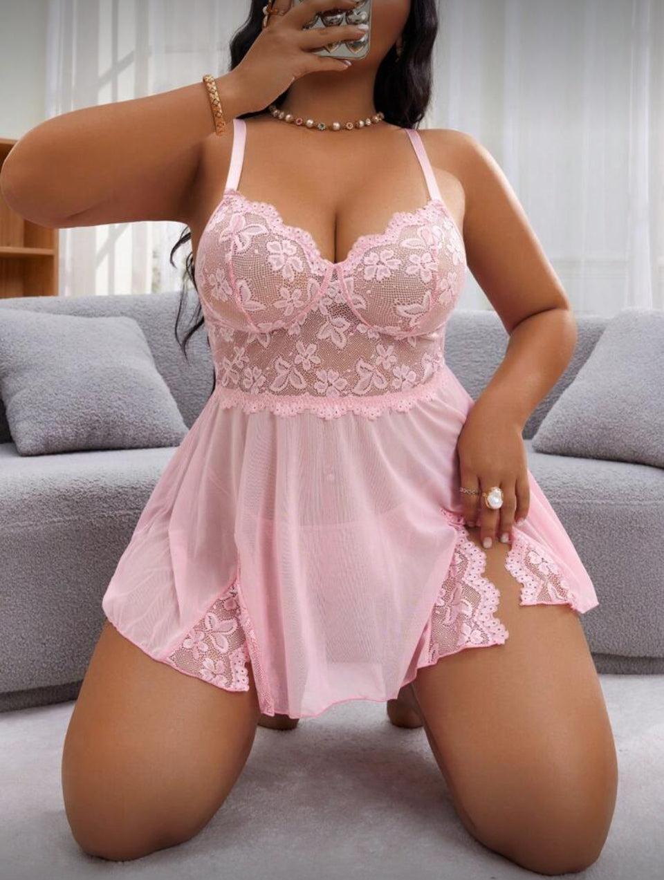Babydoll Rosa 3XL