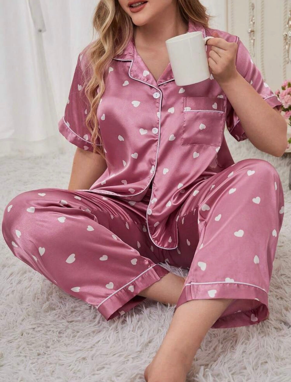 Pijama satén 5XL