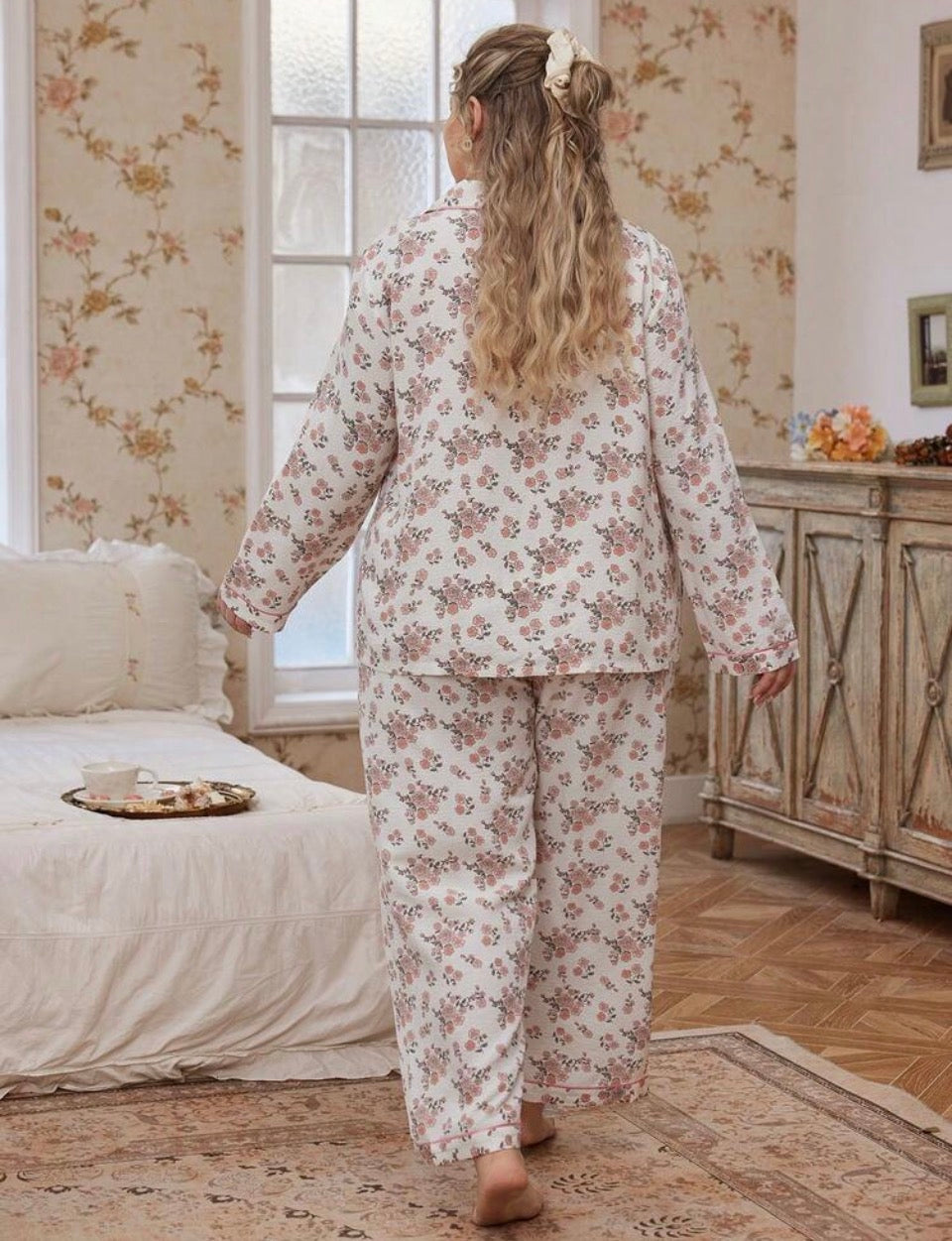 Pijama 4XL floreado