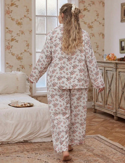 Pijama 4XL floreado