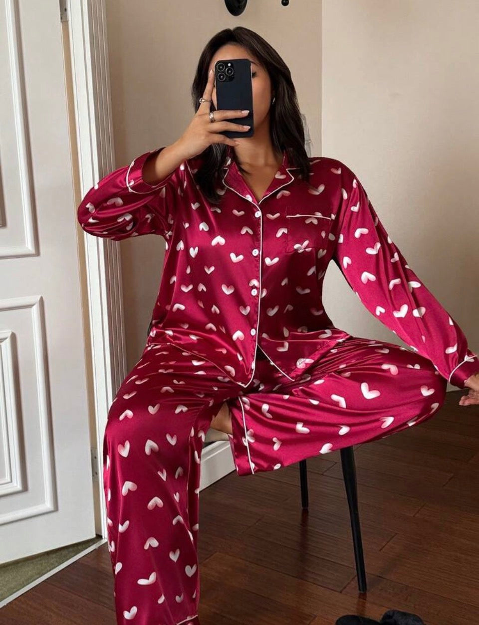 Pijama 4XL satén