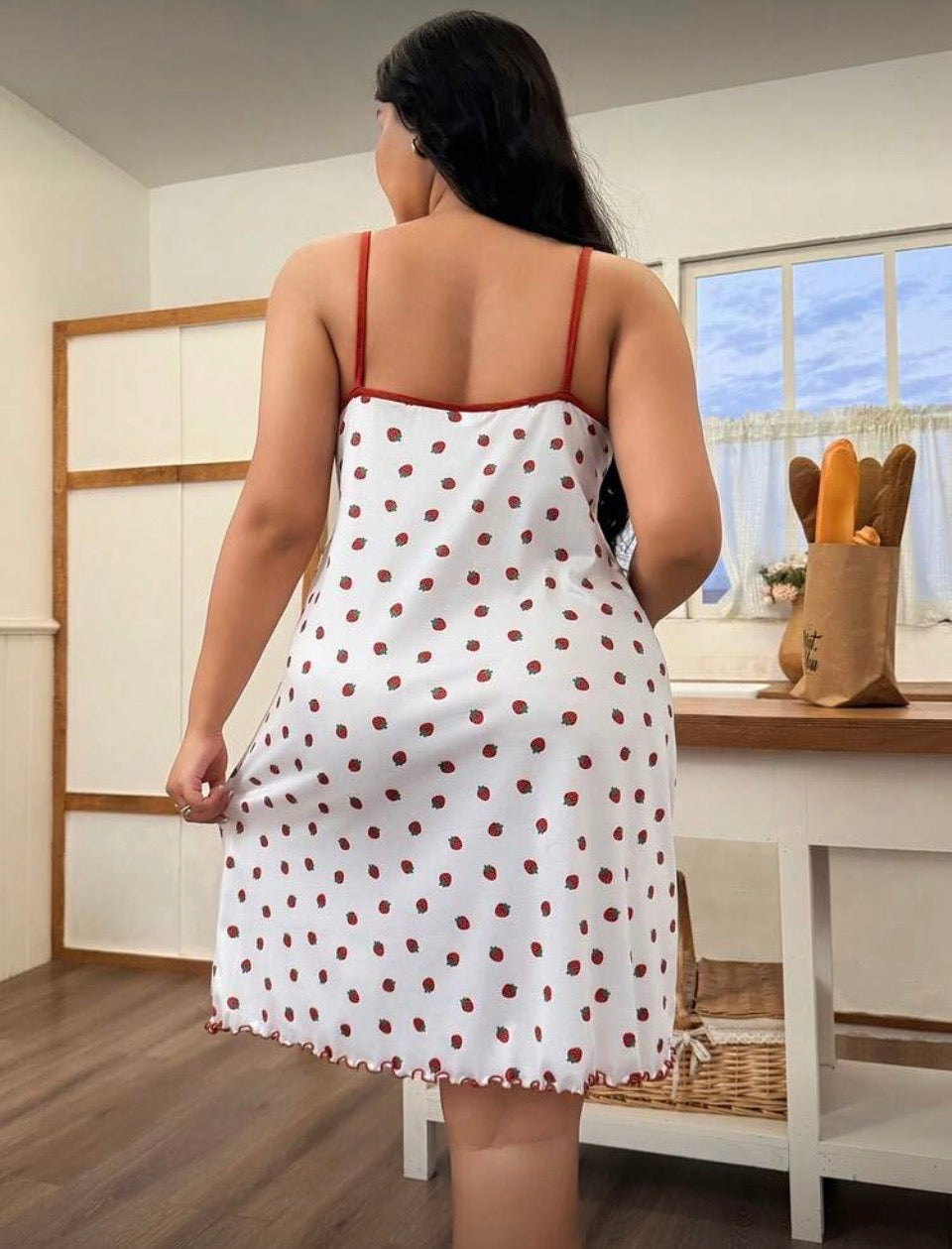 Camisón con frutillas 4XL