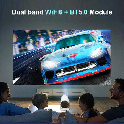 DITONG-Proyector HY300 Plus HD portátil, 4K, 1280x720P, Android 11, Wifi6, LED, vídeo, cine en casa, mini Proyector de películas + pantalla reflectiva 133’’