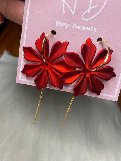 Flor roja en aro