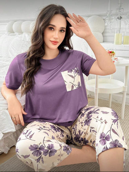 Pijama 2XL violeta
